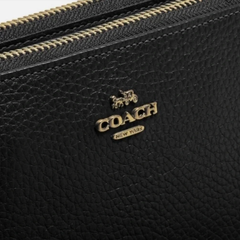 NWOT Coach Black Pebble Leather Crossbody Bag - Picture 2 of 9